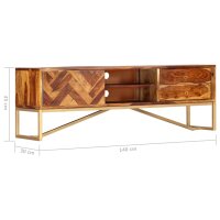 vidaXL TV-Schrank 140 x 30 x 45 cm Massivholz