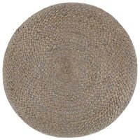 vidaXL Handgefertigter Sitzpuff Hellgrau 45 x 30 cm Jute