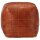 WOWONA Pouf Hellbraun 40 x 40 x 40 cm Echtes Ziegenleder