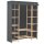 WOWONA Kleiderschrank Grau 135 x 40 x 170 cm Stoff