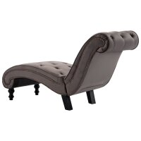 vidaXL Chaiselongue Grau Samt