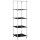 vidaXL Regal mit 5 Ablagen Schwarz 40x40x130 cm Hartglas