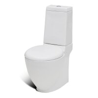 vidaXL Stand-WC &amp; Bidet Set Wei&szlig; Keramik