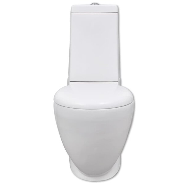 vidaXL Toiletten &amp; Bidet Set Wei&szlig; Keramik