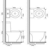 vidaXL Toiletten &amp; Bidet Set Wei&szlig; Keramik