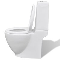 vidaXL Toiletten &amp; Bidet Set Wei&szlig; Keramik