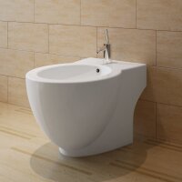 vidaXL Toiletten &amp; Bidet Set Wei&szlig; Keramik