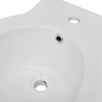 vidaXL Toiletten &amp; Bidet Set Wei&szlig; Keramik