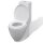 vidaXL Toiletten &amp; Bidet Set Wei&szlig; Keramik