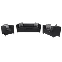 vidaXL Sofa-Set Kunstleder 3-Sitzer + 2-Sitzer + Sessel...