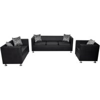 vidaXL Sofa-Set Kunstleder 3-Sitzer + 2-Sitzer + Sessel...