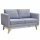 vidaXL Sofa Set 2-Sitzer und 3-Sitzer Stoff Hellgrau