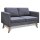 vidaXL Sofa Set 2-Sitzer und 3-Sitzer Stoff Dunkelgrau