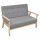 vidaXL Sofa-Set 2-tlg. Stoff Hellgrau