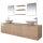 vidaXL 10-tlg. Badmöbel-Set mit Waschbecken und Wasserhahn Beige