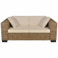 vidaXL Sofa-Set 2-Sitzer und 3-Sitzer Echtes Rattan