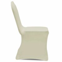 vidaXL Stretch-Stuhlhussen 100 Stk. Creme