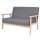 vidaXL Sofa-Set 2-tlg. Stoff Dunkelgrau