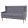 vidaXL 2-tlg. Sofa-Set Stoff Grau