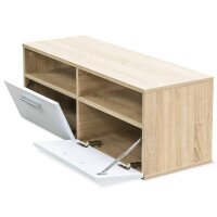 vidaXL 2 Stk. TV-Schr&auml;nke Holzwerkstoff 95x35x36 cm Eiche und Wei&szlig;