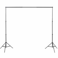 vidaXL Fotostudio Set 3 Baumwolle-Hintergr&uuml;nde Rahmen verstellbar 3x3m