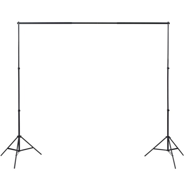 vidaXL Fotostudio Set 3 Baumwolle-Hintergr&uuml;nde Rahmen verstellbar 3x6m