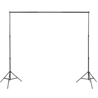 vidaXL Fotostudio Set 3 Baumwolle-Hintergr&uuml;nde Rahmen verstellbar 3x6m