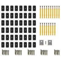 vidaXL WPC Massive Terrassendielen mit Zubeh&ouml;r 10 m&sup2; 2,2 m Hellbraun