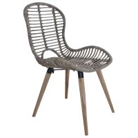 vidaXL Esszimmerst&uuml;hle 6 Stk. Natur Rattan Braun