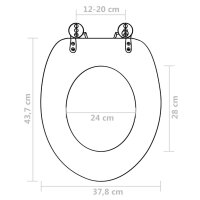 vidaXL Toilettensitze mit Deckel 2 Stk. MDF Delphin