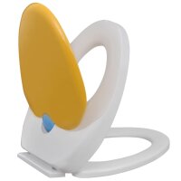 vidaXL Toilettensitze mit Absenkautomatik 2 Stk. Kunststoff Weiß/Gelb