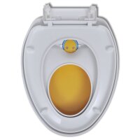 vidaXL Toilettensitze mit Absenkautomatik 2 Stk. Kunststoff Weiß/Gelb