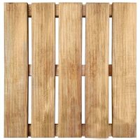 vidaXL Terrassenfliesen 24 Stk. 50×50 cm Braun Holz