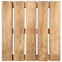 vidaXL Terrassenfliesen 30 Stk. 50×50 cm Braun Holz