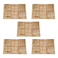 vidaXL Terrassenfliesen 30 Stk. 50×50 cm Braun Holz