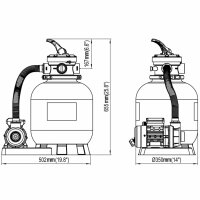 vidaXL Sandfilterpumpen 2 Stk. 600 W 17.000 L/h