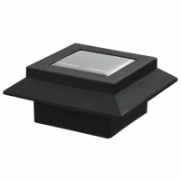 vidaXL Solar-Au&szlig;enleuchten 12 Stk. LED Quadratisch 12 cm Schwarz