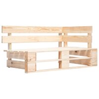 vidaXL Garten-Palettensofa mit Grauen Kissen Kiefernholz