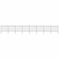 vidaXL Gartenzaun mit Speerspitzen Stahl 13,6 x 1,5 m...