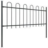 vidaXL Gartenzaun mit Bügel-Design Stahl 11,9 x 0,8...