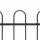 vidaXL Gartenzaun mit Bügel-Design Stahl 6,8 x 1,2 m Schwarz