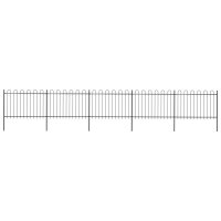 vidaXL Gartenzaun mit Bügel-Design Stahl 8,5 x 1,2 m...