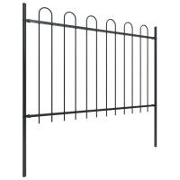 vidaXL Gartenzaun mit Bügel-Design Stahl 8,5 x 1,2 m...