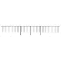 vidaXL Gartenzaun mit Bügel-Design Stahl 10,2 x 1,2...