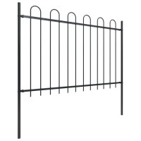 WOWONA Gartenzaun mit Bügel-Design Stahl 11,9 x 1,2...