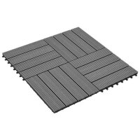 vidaXL 22 Stk. Terrassenfliesen 30 x 30 cm 2 qm WPC Grau