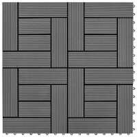 vidaXL 22 Stk. Terrassenfliesen 30 x 30 cm 2 qm WPC Grau