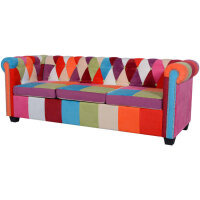 vidaXL 2-tlg. Chesterfield-Sofa-Set Stoff