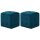 WOWONA Pouf 2 Stk. Blau 30x30x30 cm Samtstoff