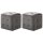 WOWONA Pouf 2 Stk. Grau 30x30x30 cm Samtstoff